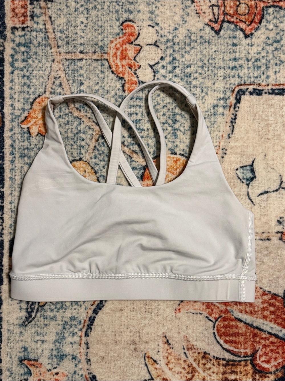 Lululemon White Strappy Sports Bra